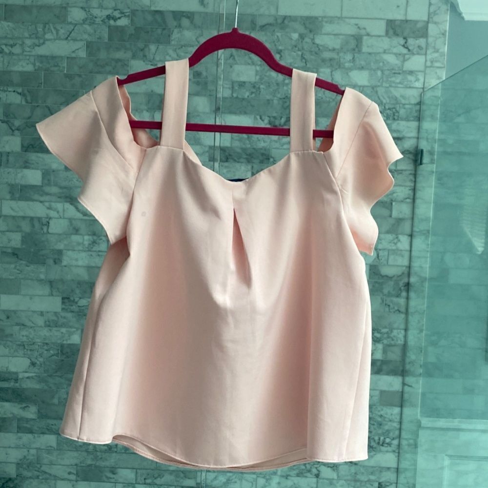 Blue Rain cold shoulder top - Picture 2 of 3